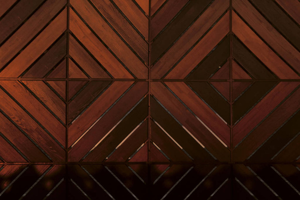 Fond en bois brun. Texture en bois marron. Gros plan d'un mur de motifs en bois
. - Photo, image