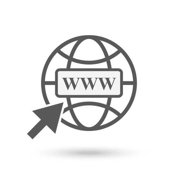 zum Web-Symbol im trendigen flachen Stil auf weißem Hintergrund - Vektor, Bild