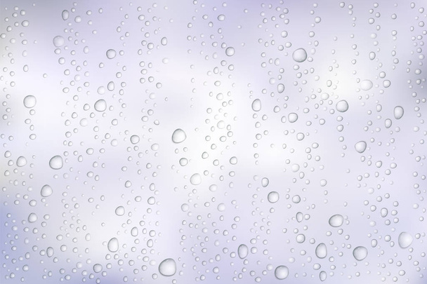 Vettore gocce d'acqua su vetro. Gocce di pioggia su sfondo trasparente
 - Vettoriali, immagini