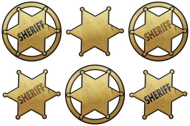 Zlaté hvězdy šerif  - Fotografie, Obrázek
