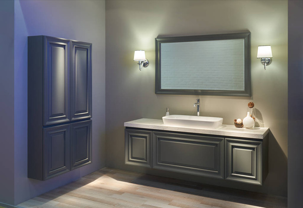 Интерьер современной ванной комнаты - Фото, изображение