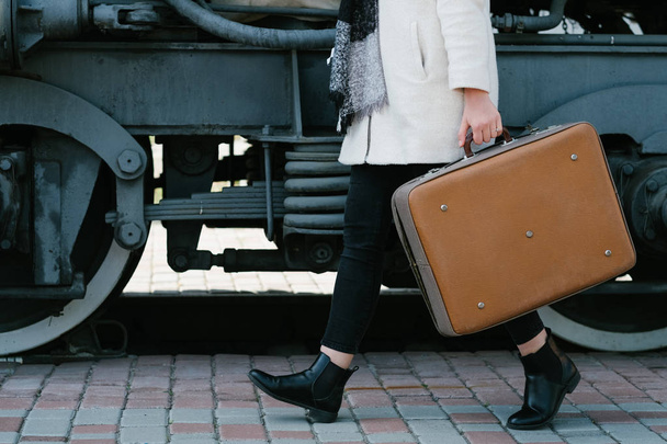 travel fashion accessories hipster suitcase style - Фото, зображення