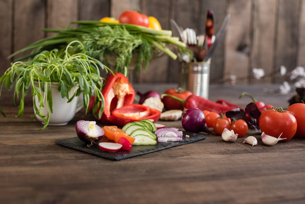 Świeże warzywa organiczne zdrowe. Jedzenie - Zdjęcie, obraz