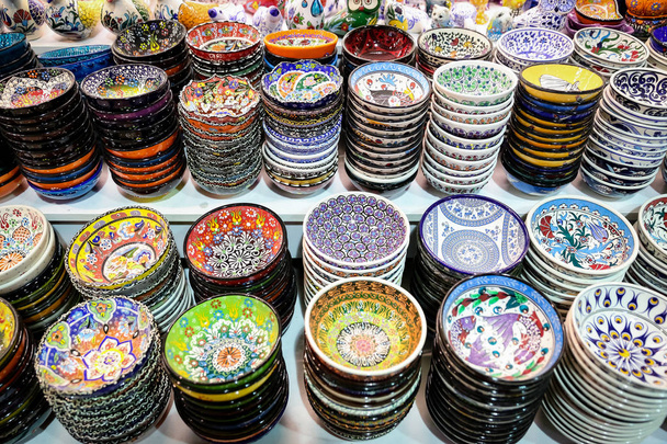 Turecká keramika v Velký bazar, Istanbul, Turecko - Fotografie, Obrázek