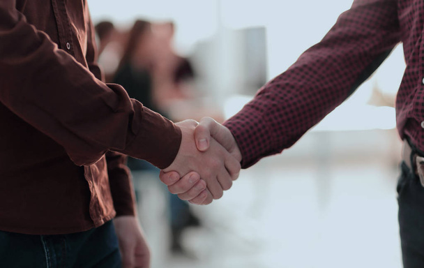 closeup of handshake between two men i - Фото, зображення