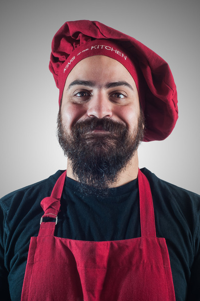 happy bearded chubby chef - Photo, Image