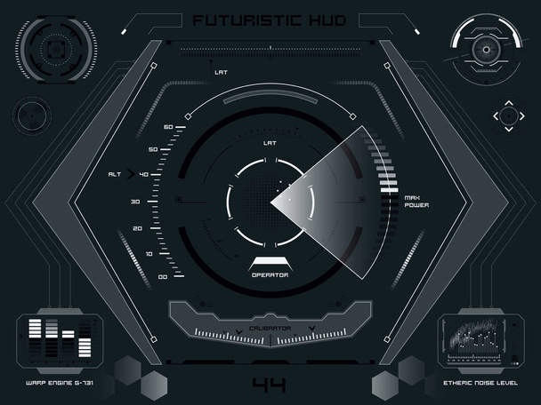 Futuristic touch screen user interface HUD - Photo, Image