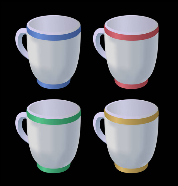 Collectie voor vector cups - Vector, afbeelding