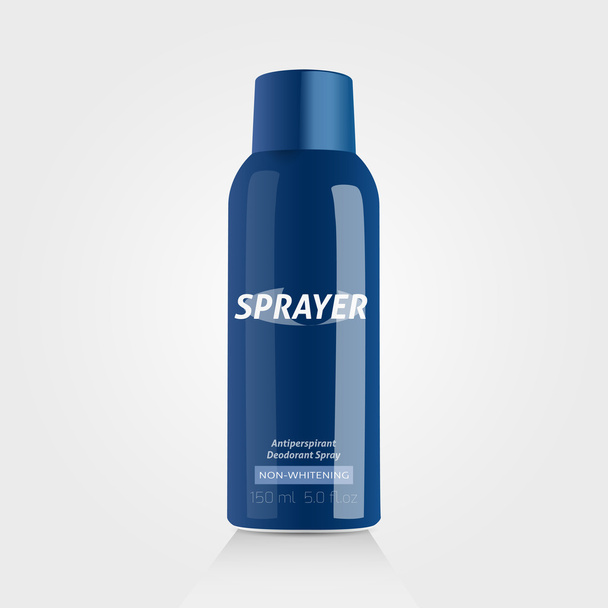 vector deodorant spray blauwe kunt fles - Vector, afbeelding