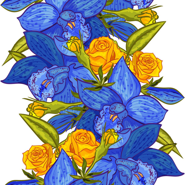Vector patrón de flores sin costura
 - Vector, Imagen