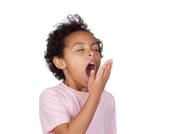 Ευτυχισμένο παιδί Λατινική χασμουρητό - Φωτογραφία, εικόνα