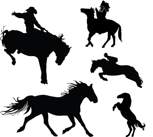 Horse collection - Vector, Image