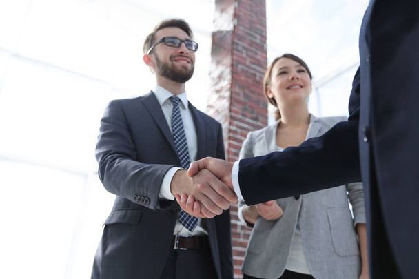 friendly handshake of business people. - Фото, зображення