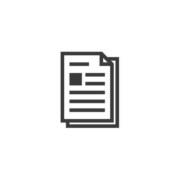 Documento ícone esboço de papel. ícone de papel de nota isolado em estilo de linha fina para design gráfico e web. Símbolo plano simples Pixel vetor perfeito Ilustração
. - Vetor, Imagem