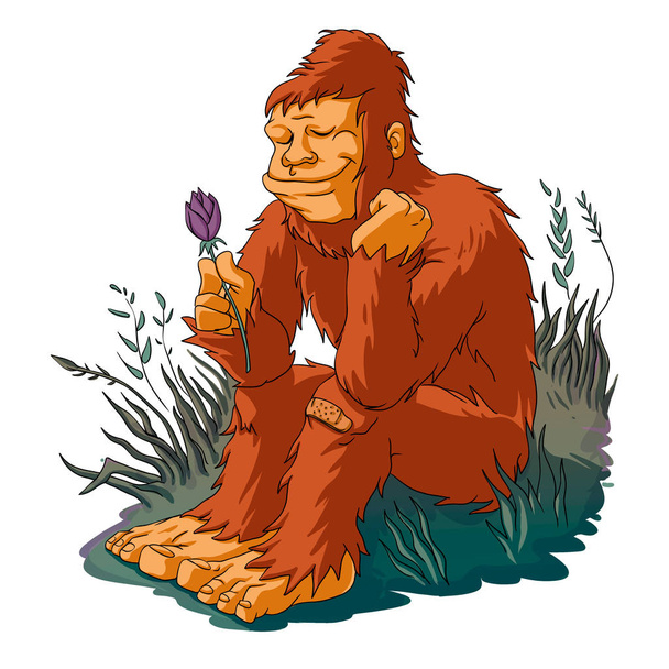 Bigfoot love karikatúra - Fotó, kép