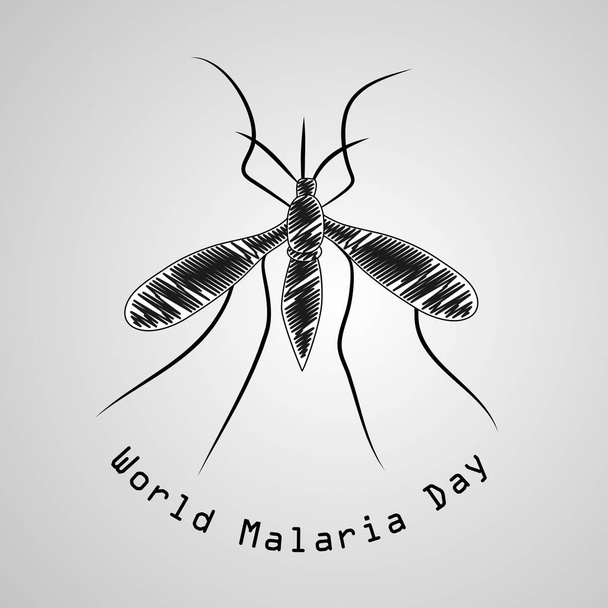 εικονογράφηση του φόντου της παγκόσμιας ημέρας της ελονοσίας - Διάνυσμα, εικόνα