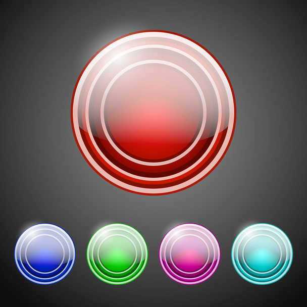 Collection of round buttons. - Vector, Image