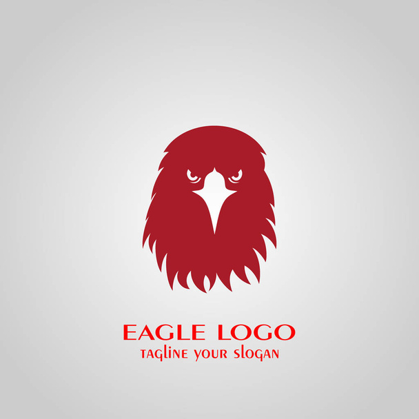 Eagle-logo, eagle hoofd pictogram met rode kleur, vectorillustraties. - Vector, afbeelding