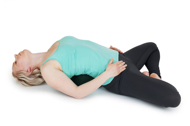 Yoga femme position verte _ 128
 - Photo, image