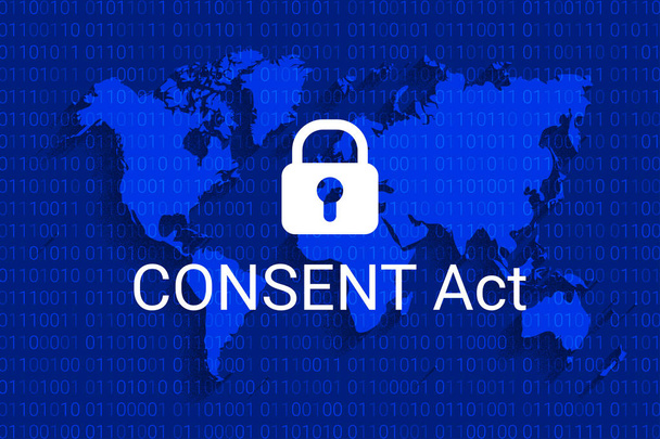 Acto de consentimiento. Notificación en línea del cliente para detener las transgresiones de red de proveedores de bordes. Vector
 - Vector, Imagen
