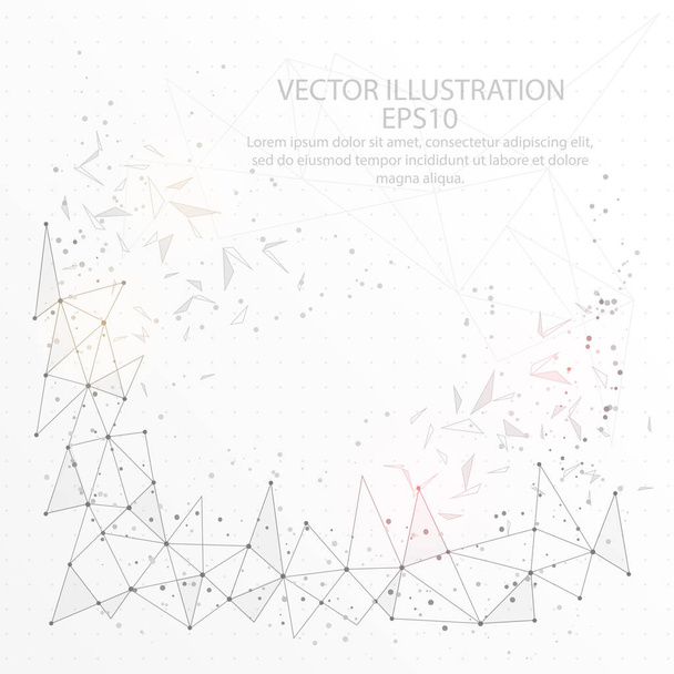 Abstract wire frame background low poly. - Vetor, Imagem