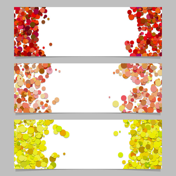 Το πρότυπο αφηρημένη πανό με χρωματιστές τελείες - Διάνυσμα, εικόνα