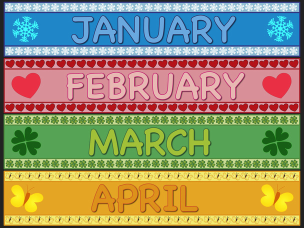 Enero marzo febrero abril
 - Foto, Imagen