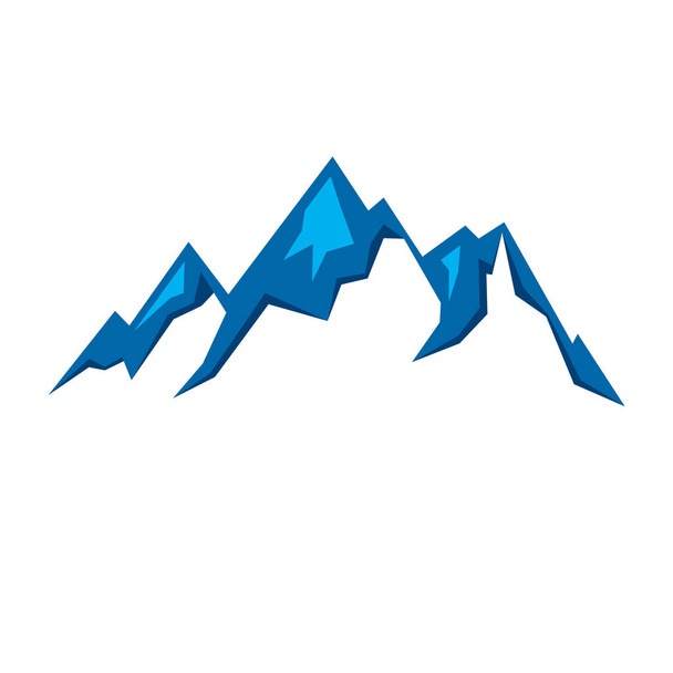Icona vettoriale di montagna isolata su sfondo bianco - immagine stilizzata. - Vettoriali, immagini
