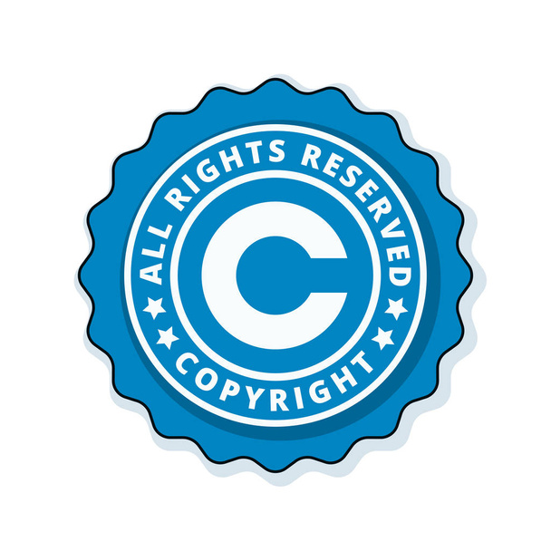 autorských práv záruka plochý štítek, vektorové ilustrace - Vektor, obrázek