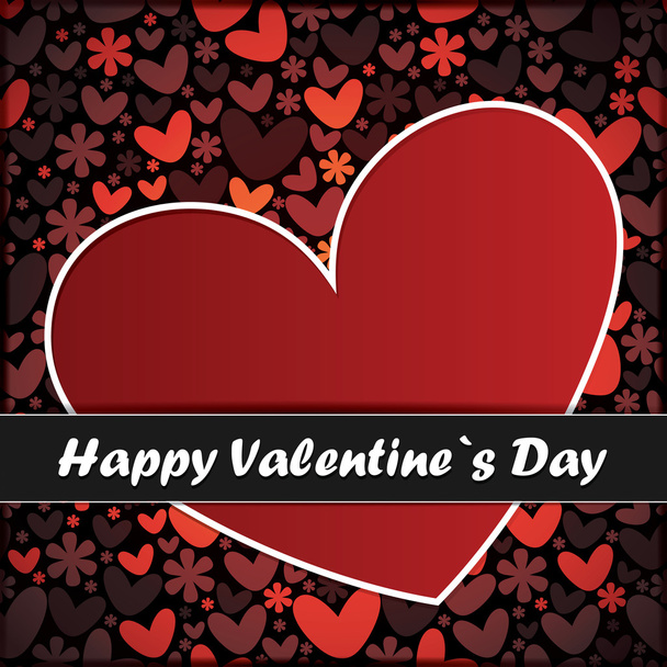 Valentines day card with heart - Вектор, зображення