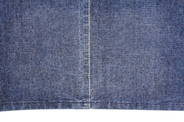 Piece of dark blue jeans fabric - Zdjęcie, obraz