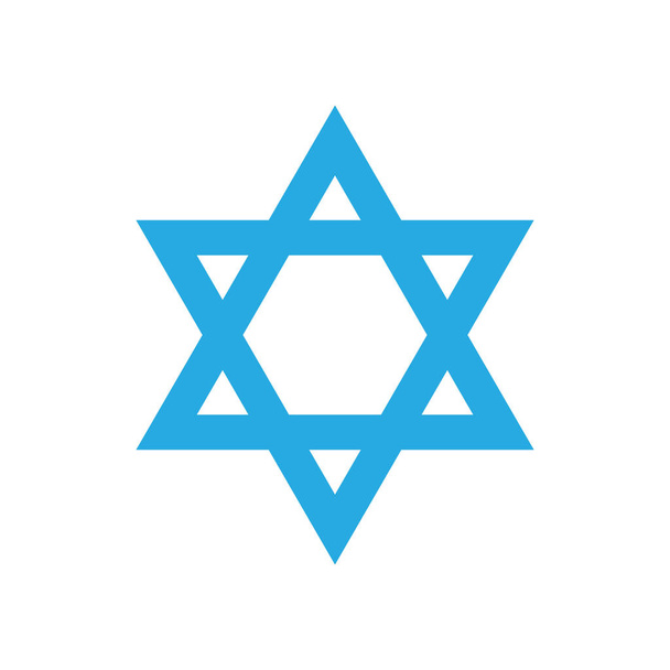 Israeli blue star for Israel anniversary, Independence Day, 2025 Το αστέρι του Δαβίδ απομονώνεται σε λευκό φόντο εικονίδιο εορταστικό σήμα χαιρετισμού, Εβραϊκή γιορτή, Ιερουσαλήμ banner με αστέρι του Δαβίδ, μπλε αστέρι λογότυπο διάνυσμα μοντέρνο σχεδιασμό 1948 - 2025 γιορτή - Διάνυσμα, εικόνα