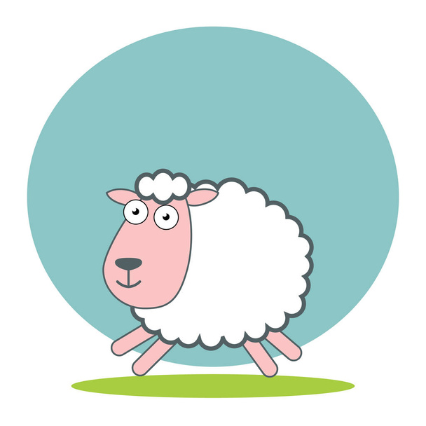 Sheep flat vector icon. Sheep sketch icon for web, mobile and infographics. Hand drawn . Isolated on white background. - Вектор, зображення