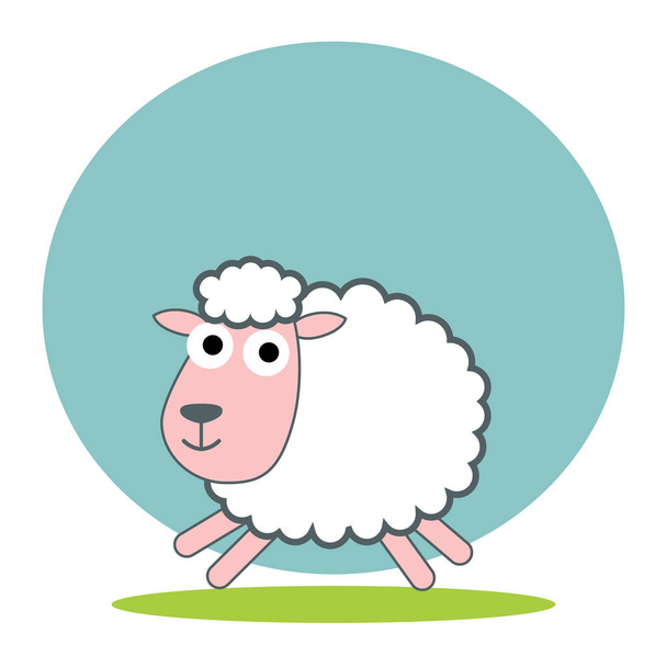 Sheep flat vector icon. Sheep sketch icon for web, mobile and infographics. Hand drawn . Isolated on white background. - Vektör, Görsel