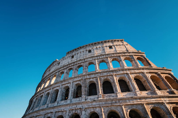 Colosseum, an iconic symbol of Imperial Rome. In 2007 it was included among the new 7 Wonders of the World.  - Zdjęcie, obraz