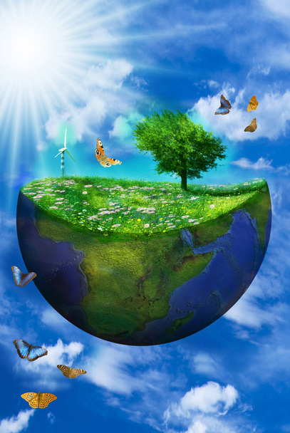 изображение Земли в контексте чистой энергии
 - Фото, изображение