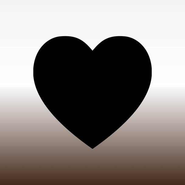 εικονίδιο web καρδιά, εικονογράφηση φορέα διαβάθμισης καφέ και λευκό - Διάνυσμα, εικόνα
