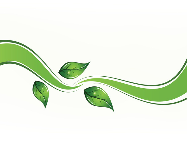 Vector background with leafs - Διάνυσμα, εικόνα