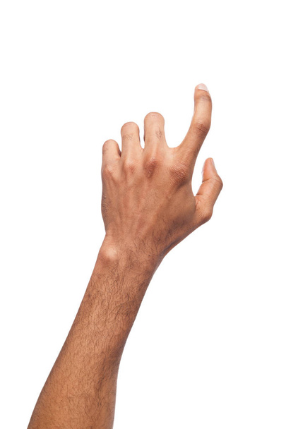 Мужская рука поднимает что-то, вырез
 - Фото, изображение