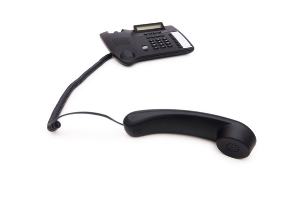 Office phone isolated on the white - Photo, Image