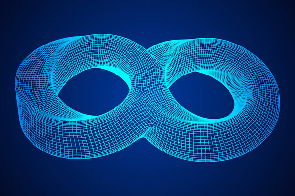 Mobius strip ring infinity sacred geometry - Vektor, obrázek