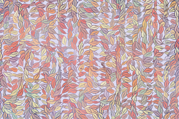 Абстрактні кольорові листя малюють фігуру візерунка. Полотно, біле, іл
 - Вектор, зображення