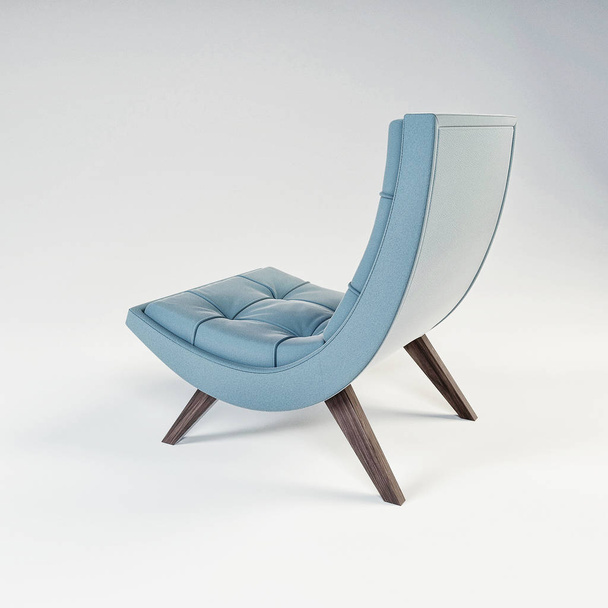 Sillón diseño azul / muebles presentación diseño
 - Foto, Imagen