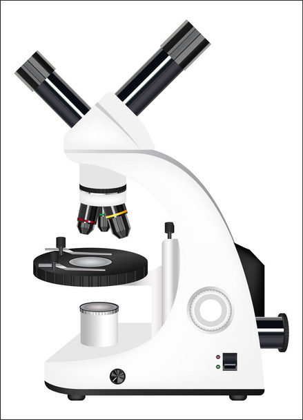 real microscope on a white background vector  - Vektor, kép