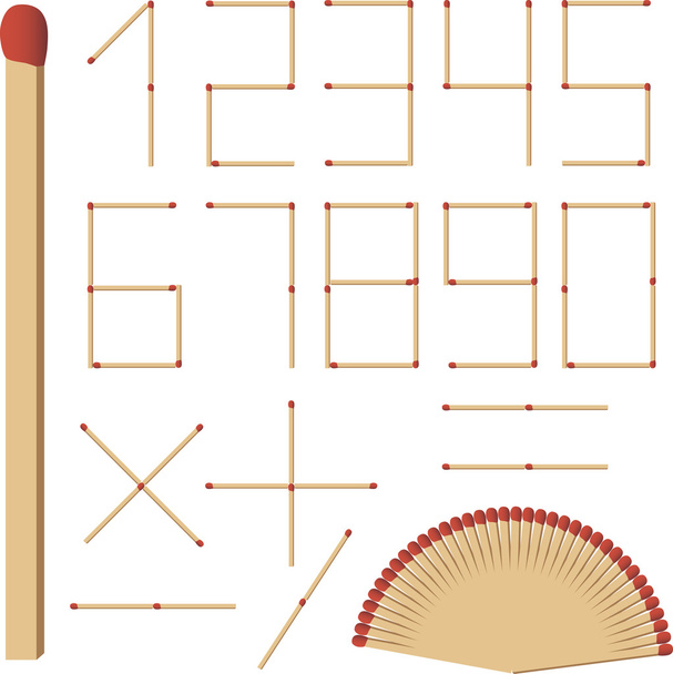 The numbers of matches - Vector, Image