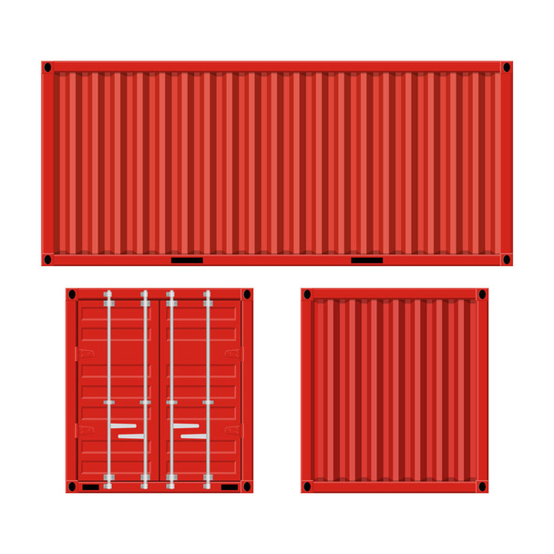Frachtcontainer für die Schifffahrt - Vektor, Bild