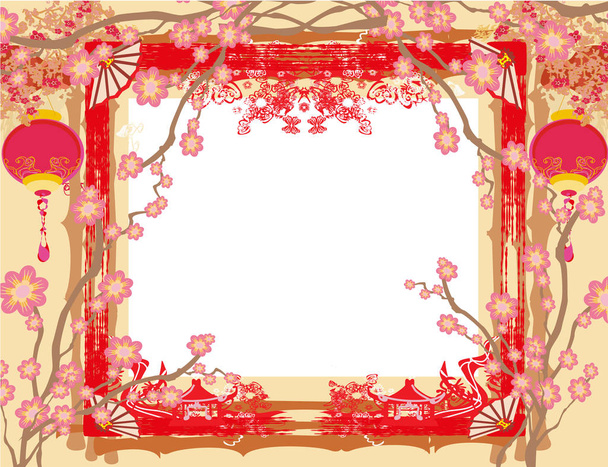 Mid-Autumn Festival for Chinese New Year - card - Vector, Imagen