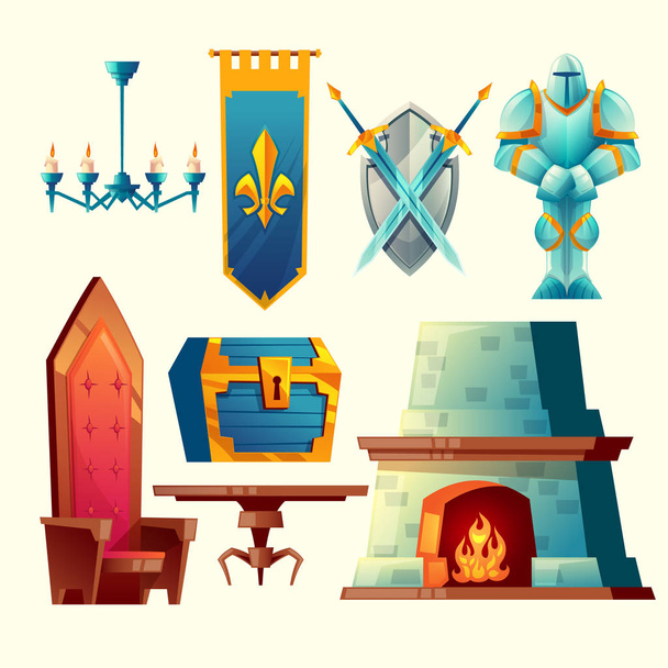 Vector interior objects for fantasy game design - Vecteur, image