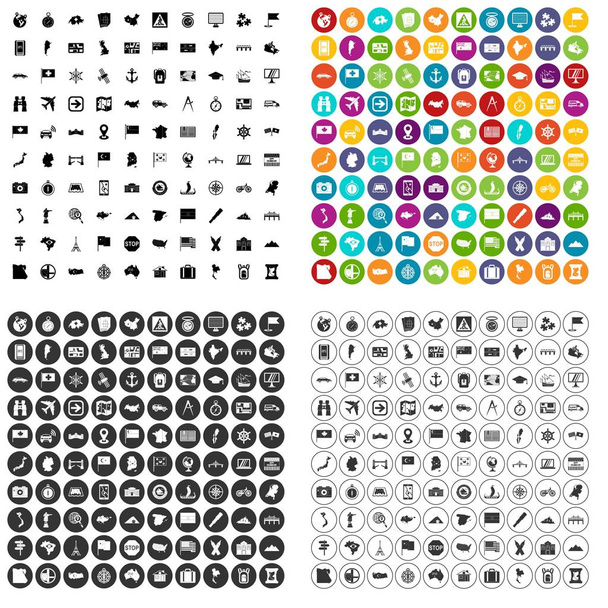 100 icônes cartographie ensemble variante vectorielle
 - Vecteur, image