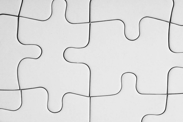ein leeres weißes Puzzleteil, Nahaufnahme - Foto, Bild